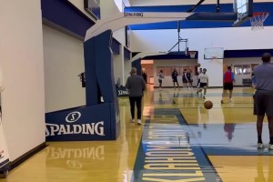 没白练！雷霆此前队内训练的三分大赛！